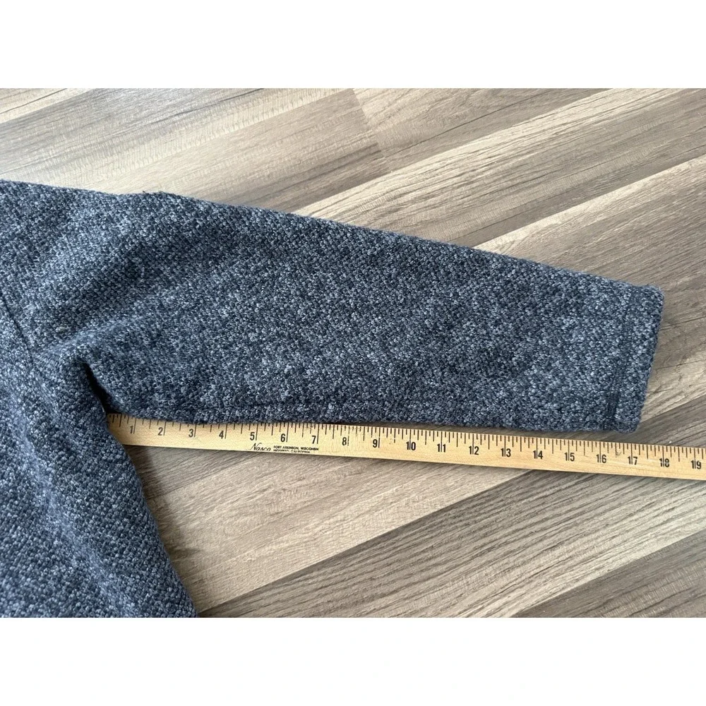Orvis Sherpa Lined 1/4 Quarter Zip Blue‎ Grey Pullover Fleece Sweater Men's XL